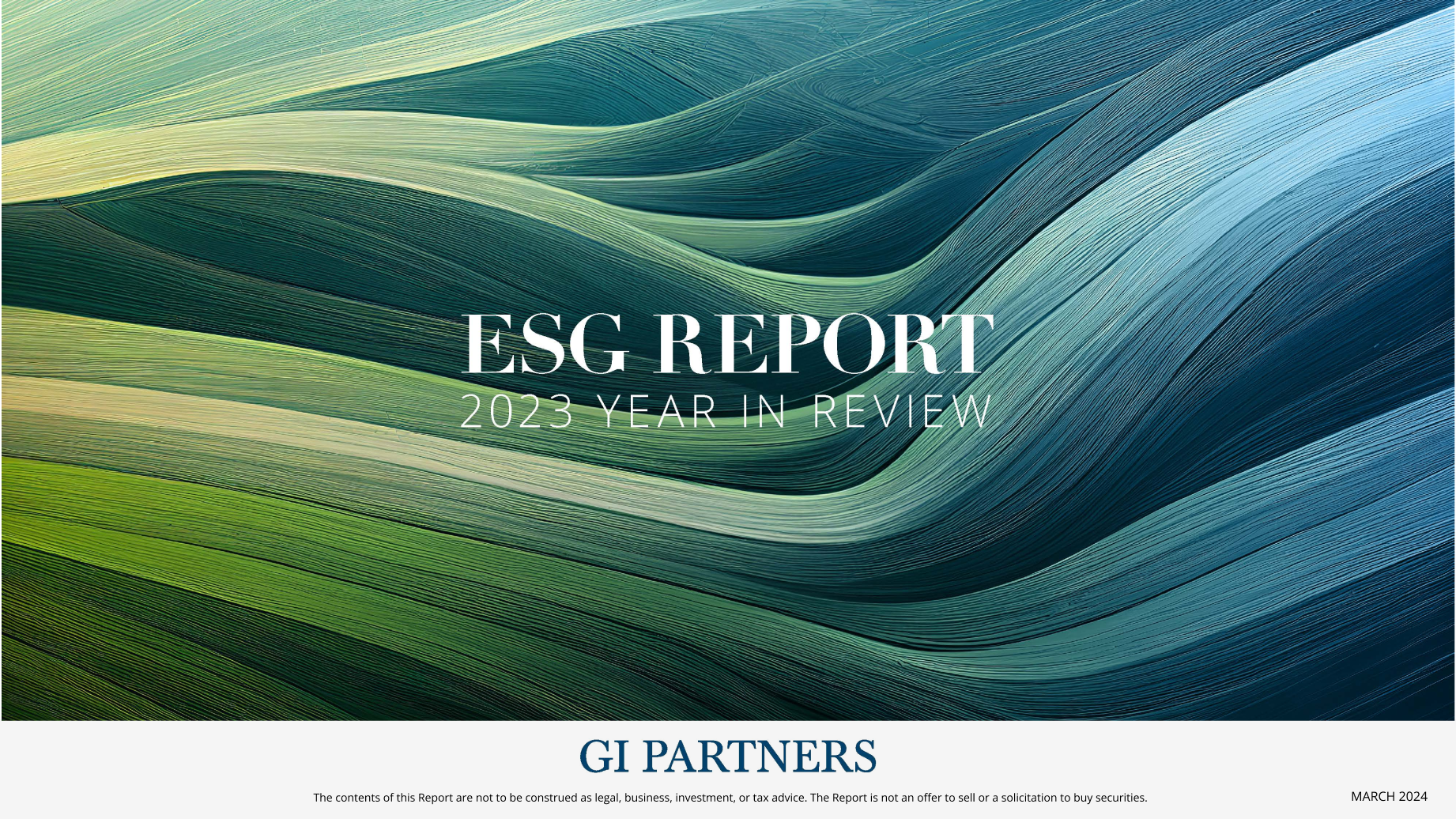 2023 ESG Report cover image
